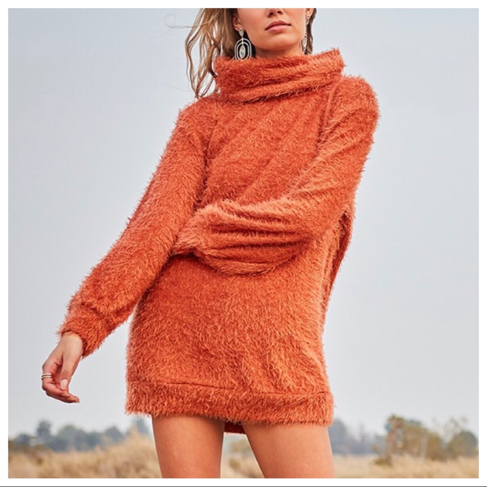 ✨LAST ONE✨Fabulous Cowl Neck Fuzzy Sweater - Picture 2 of 4